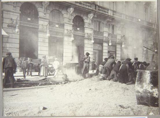 Obras de pavimentacin de la calle de Sevilla
