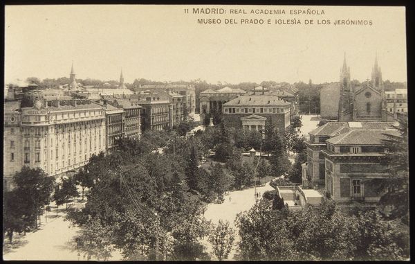 Real Academia Espaola, Museo del Prado e iglesia de los Jernimos