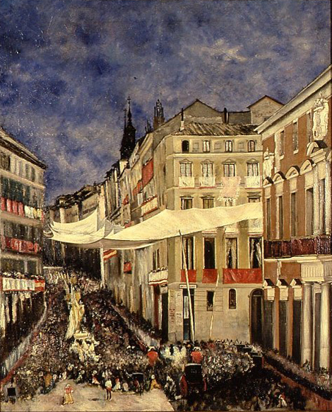 Procesin madrilea a su paso por la calle Mayor