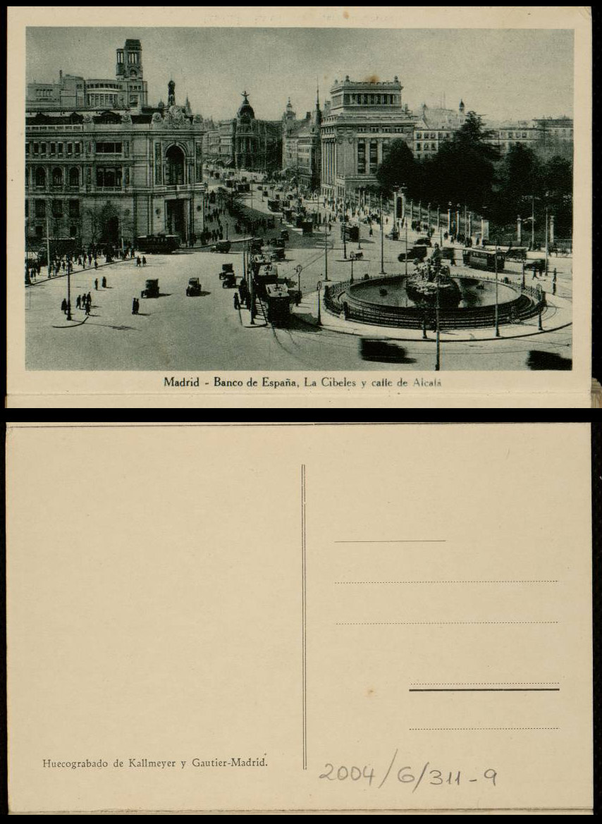 Banco de Espaa, La Cibeles y calle de Alcal