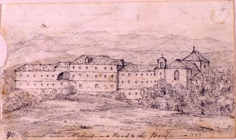 Convento near Madrid. Road to the Pardo
