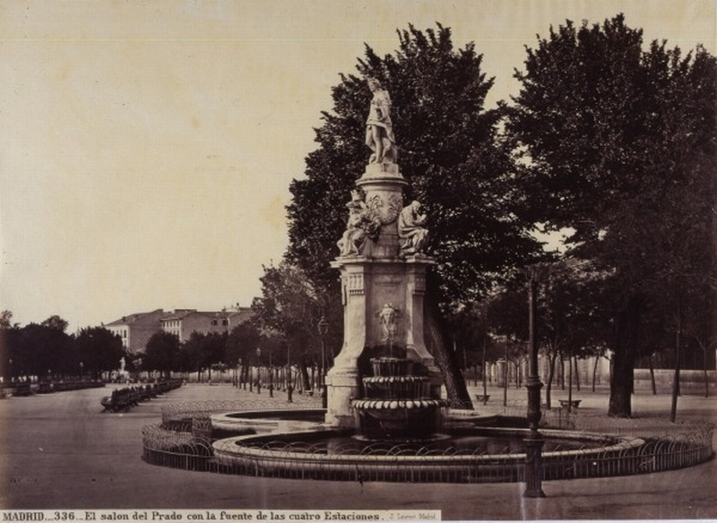 El saln del Prado con la fuente de las Cuatro Estaciones