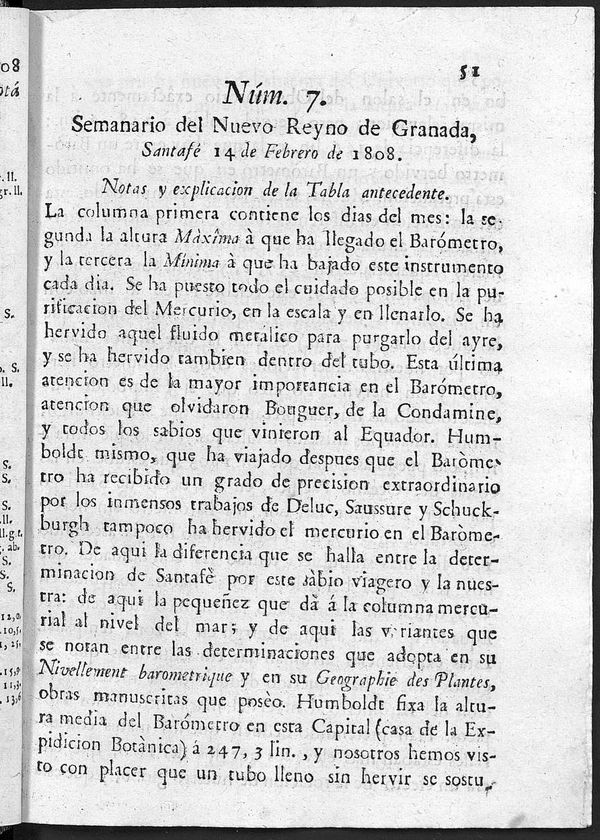 Semanario del Nuevo Reyno de Granada, Nm. 7