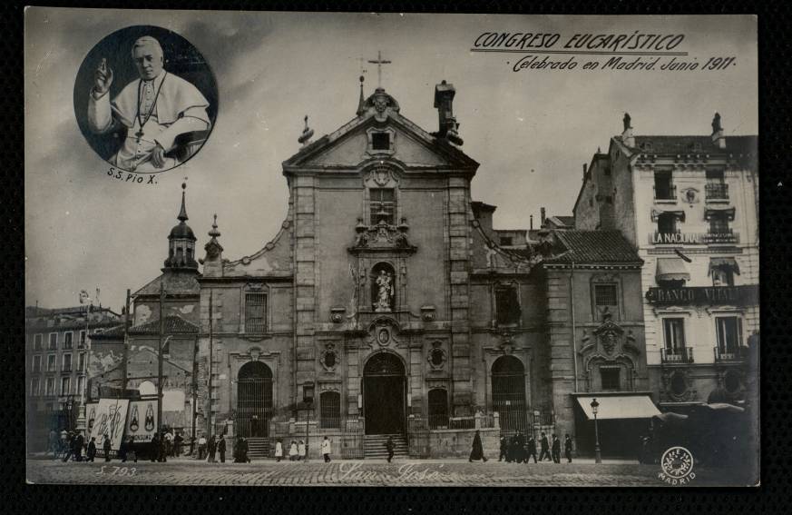 Congreso Eucarstico de 1911. Iglesia de San Jos con la casa del cura derribada