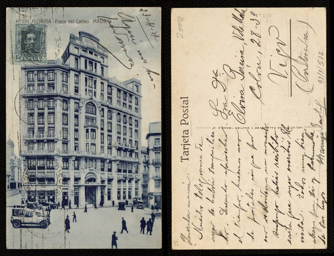 Hotel Florida en la plaza del Callao
