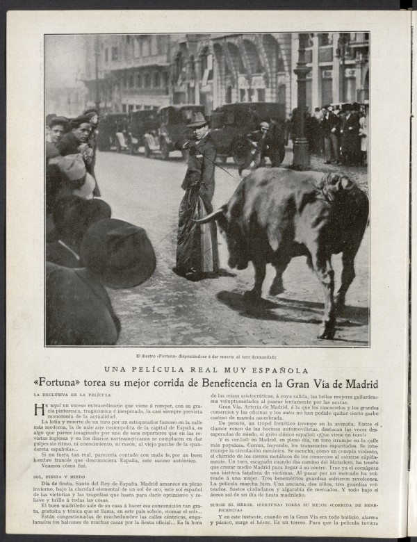 Una corrida de toros en plena Gran Va