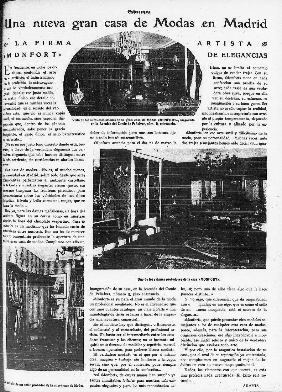 La casa de modas Monfort abre su sede en la Gran Va