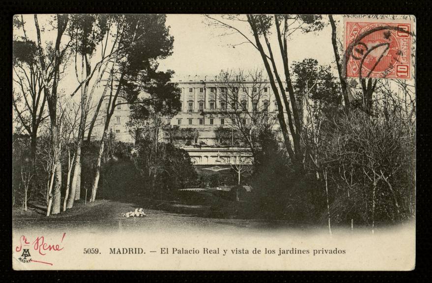 Palacio Real y vista de los jardines privados