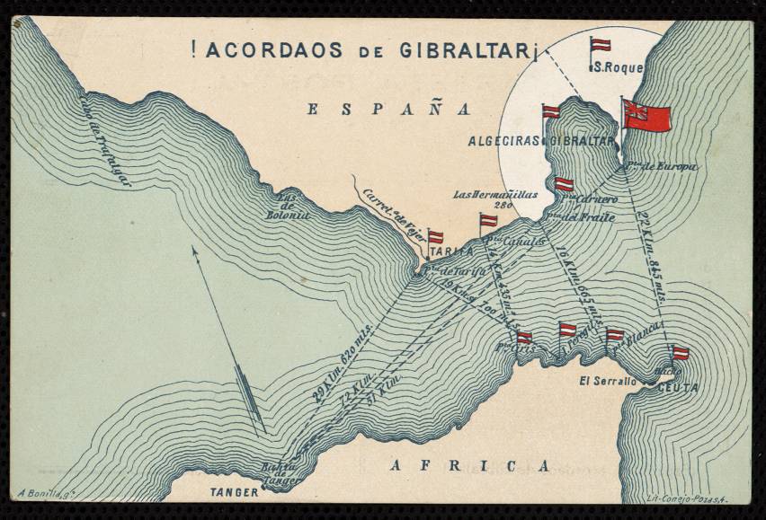 Mapa del Estrecho de Gibraltar