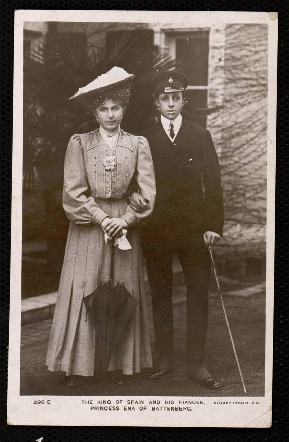 The King of Spain and his fiance. Princess Ena of Battenberg