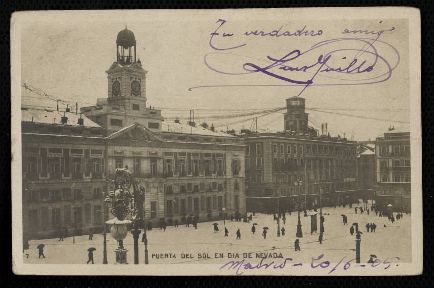 Puerta del Sol en da de nevada