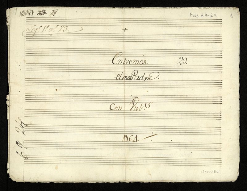 Entrems El mal padre : con violines [Msica manuscrita]