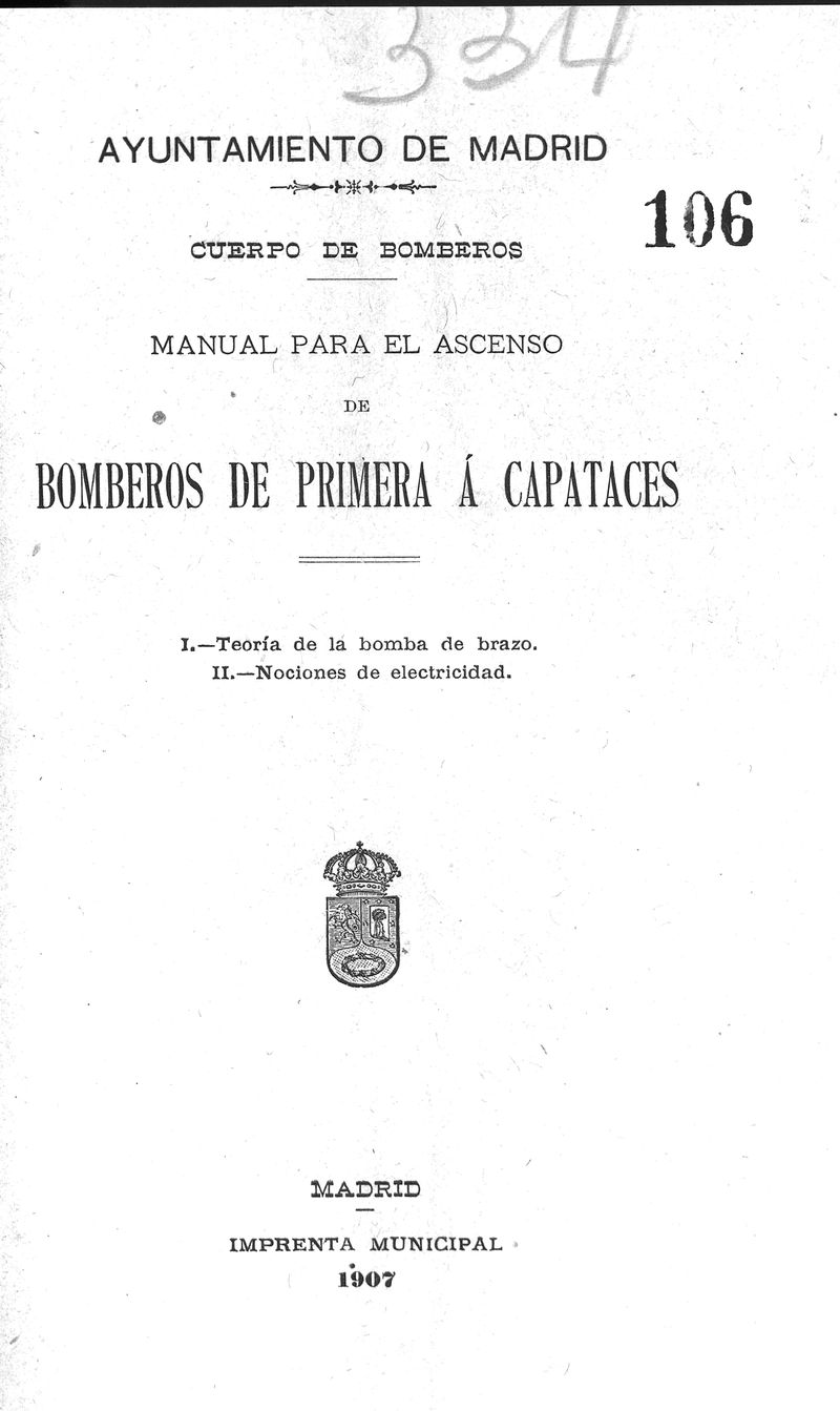 Manual para el ascenso de bomberos de primera a capataces