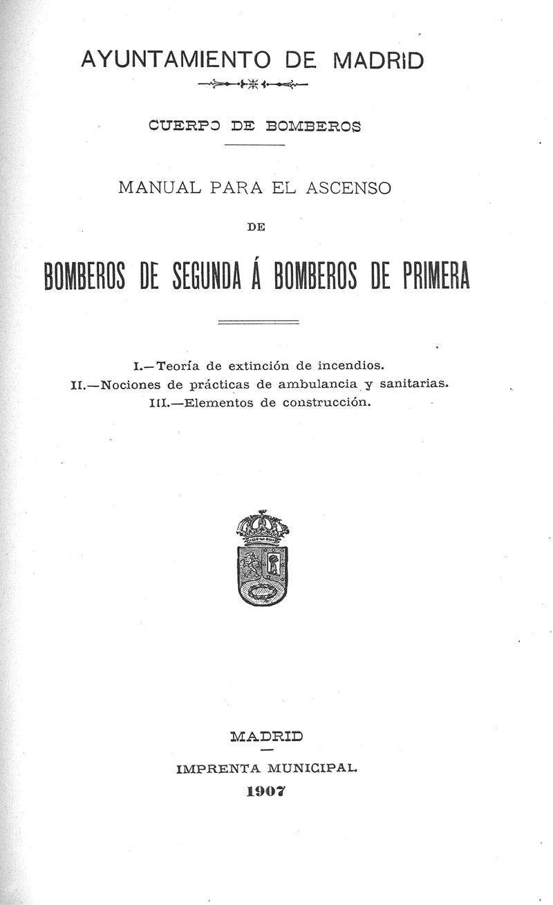 Manual para el ascenso de bomberos de segunda a bomberos de primera