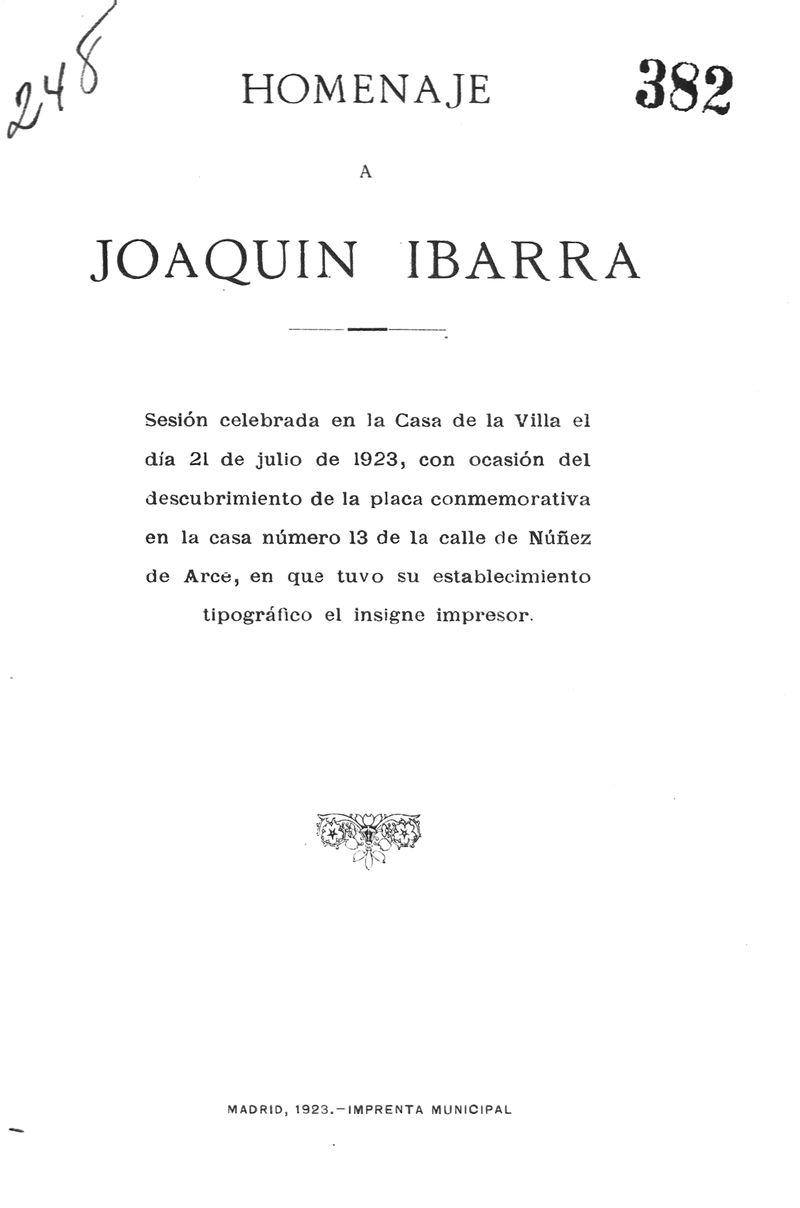 Homenaje a Joaqun Ibarra