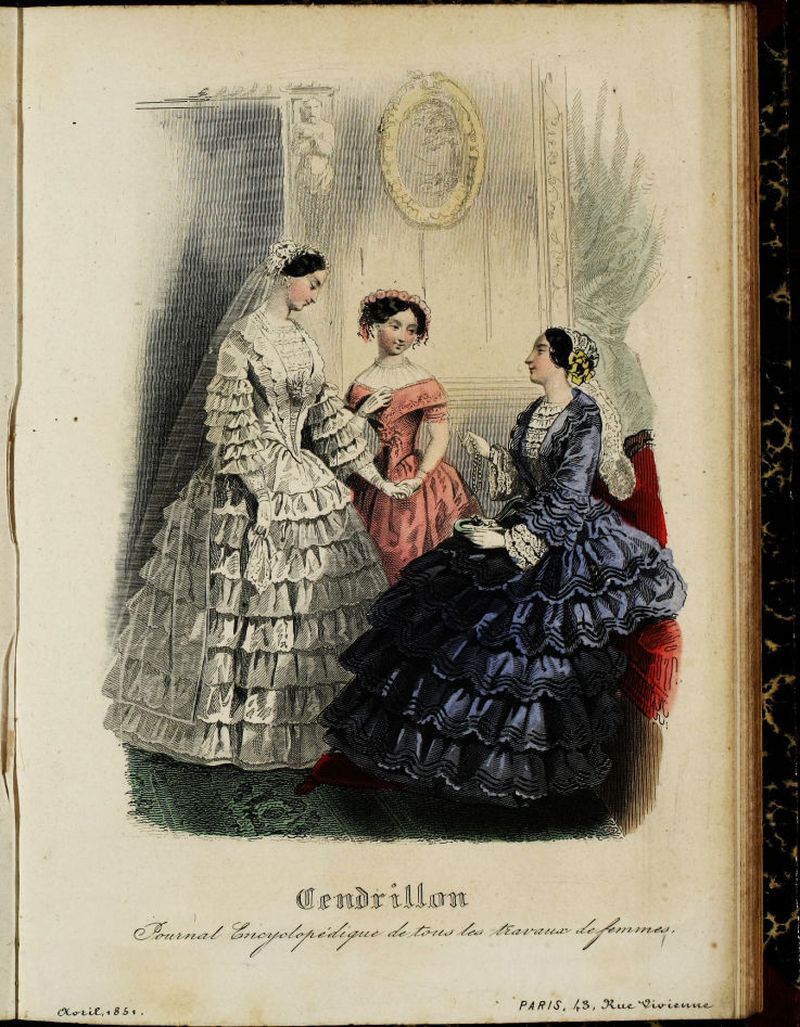 Cendrillon: journal encyclopdique de tous les travaux de femmes.Abril 1851