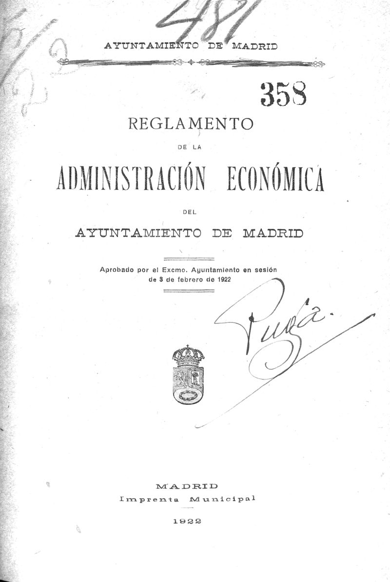 Reglamento de la administracin econmica del Ayuntamiento de Madrid