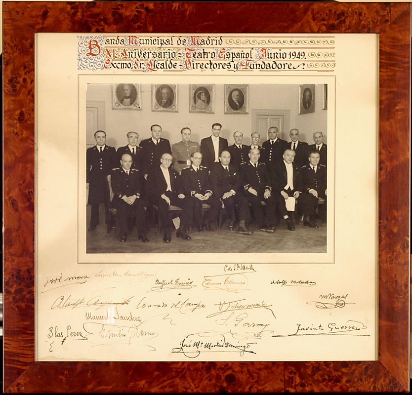 Banda Municipal de Madrid. XL Aniversario. Teatro Espaol Junio 1949. Excmo. Sr. Alcalde - Directores y Fundadores