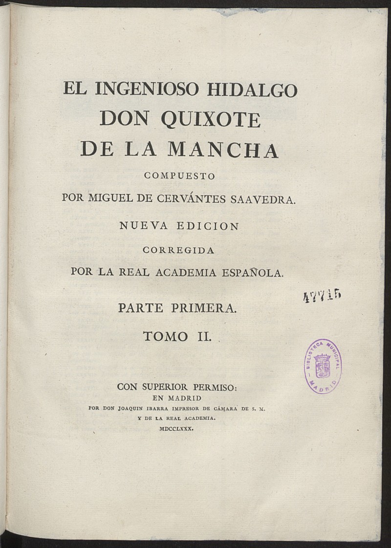 El ingenioso hidalgo Don Quixote de la Mancha (Vol. 2)
