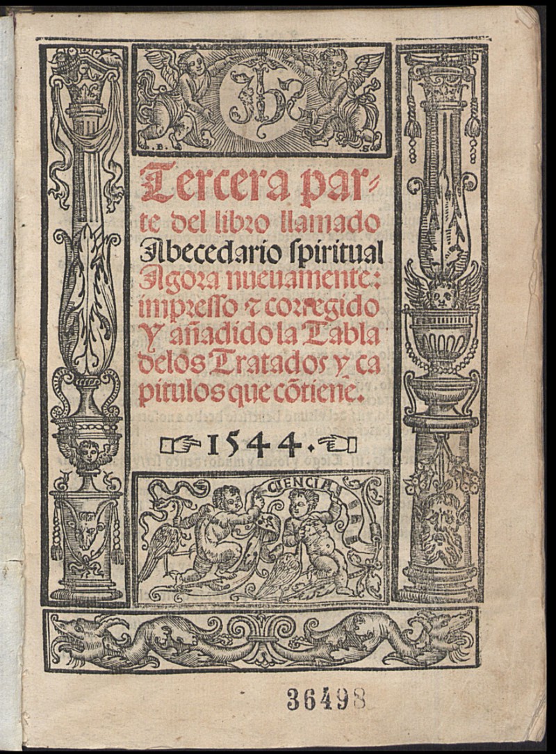 Tercera parte del libro llamado Abecedario spiritual