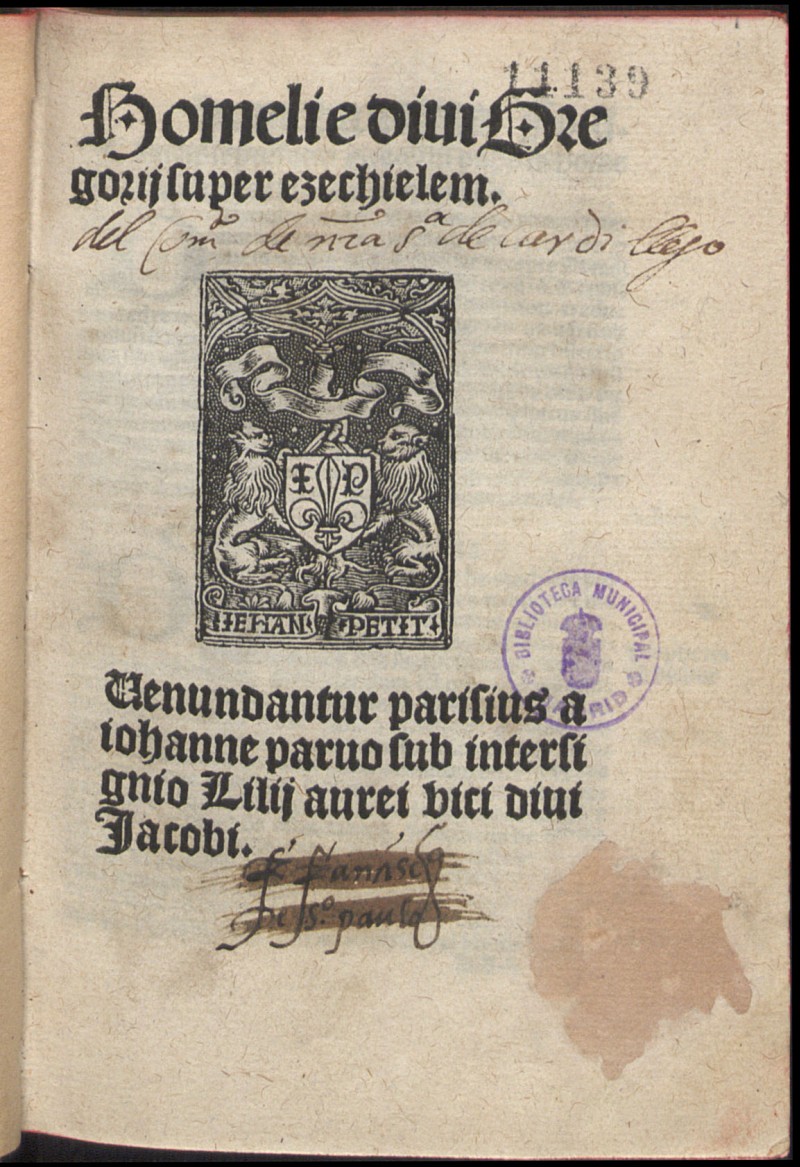 Homelie diui Gregoriji super ezechielem