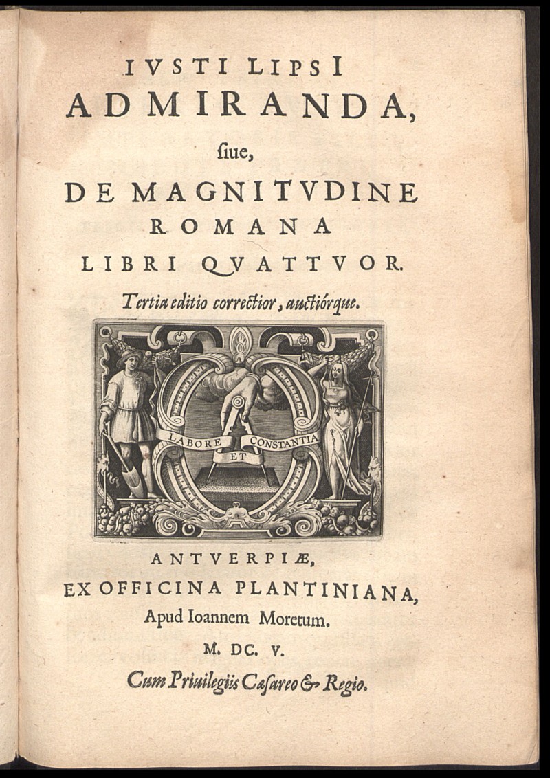 Iusti Lipsi Admiranda siue, De magnitudine romana libri quatuor