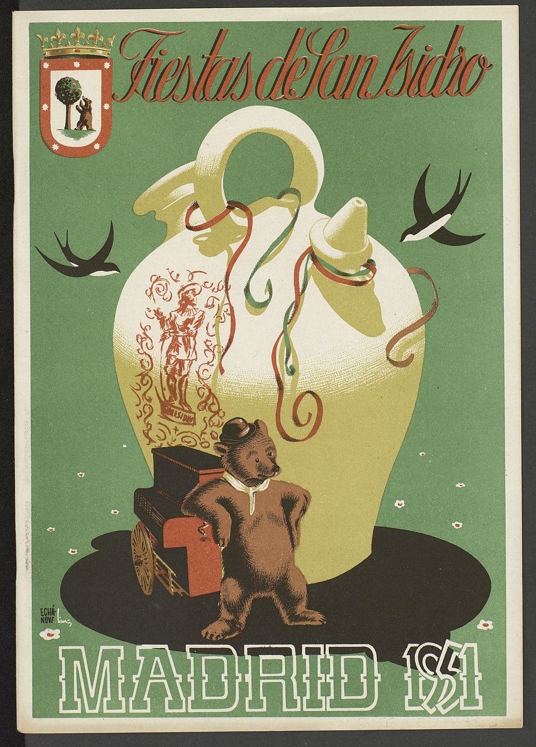 Programa oficial de Festejos que en honor del Patrono de Madrid San Isidro Labrador organiza el Excelentsimo Ayuntamiento : Mayo 1951