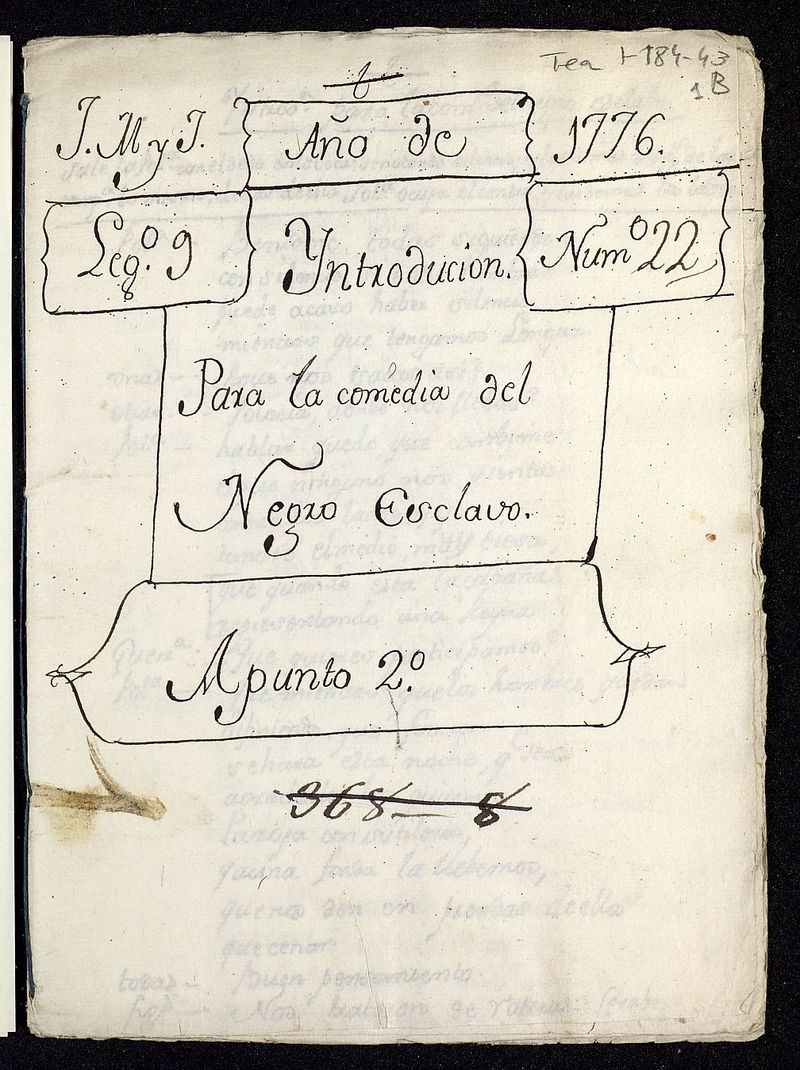Yntroduccin para la comedia del negro esclavo
