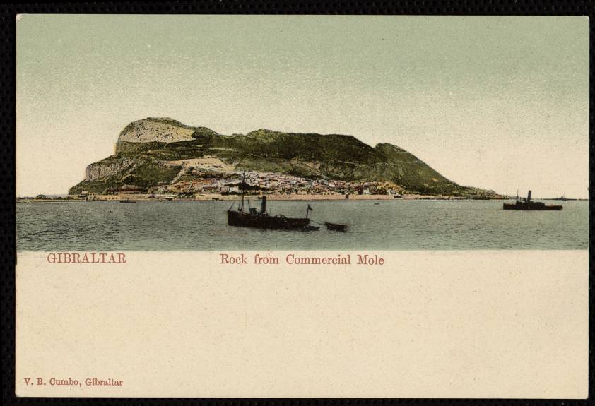 Gibraltar. Rock from Commercial Mole