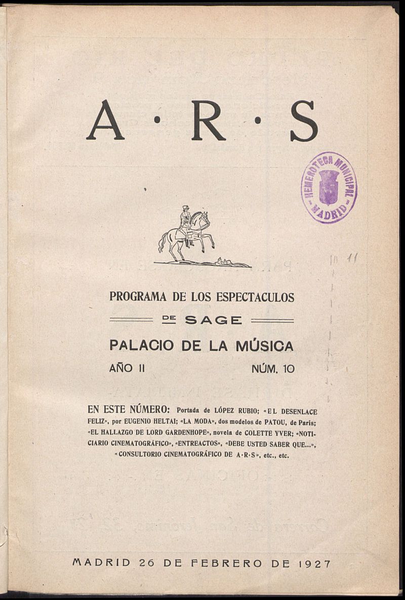 A.R.S, 26 de febrero de 1927