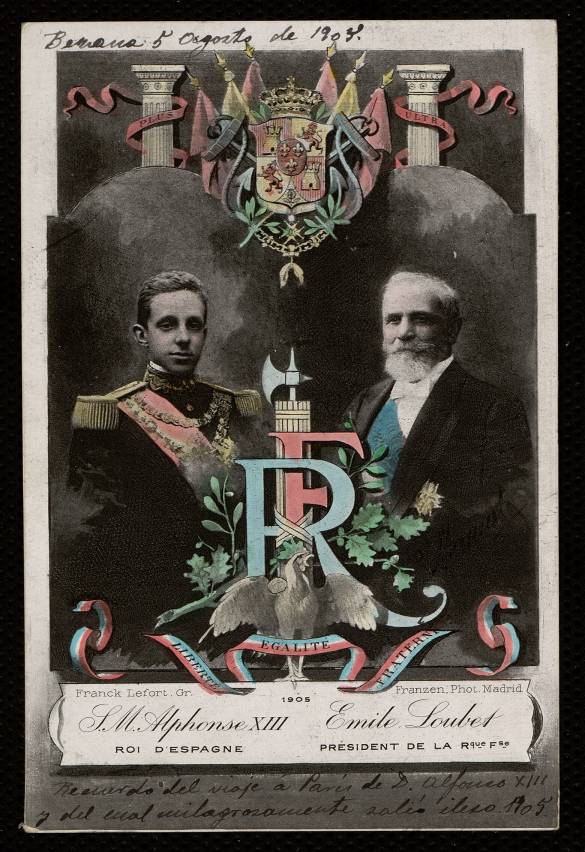 Alfonso XIII y Emile Loubet, Presidente de la Repblica francesa