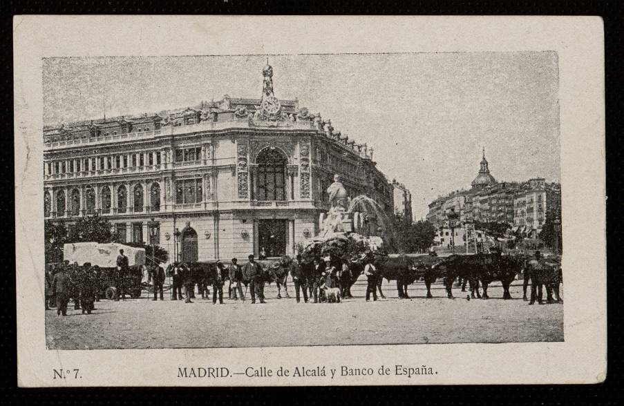 Calle de Alcal y Banco de Espaa