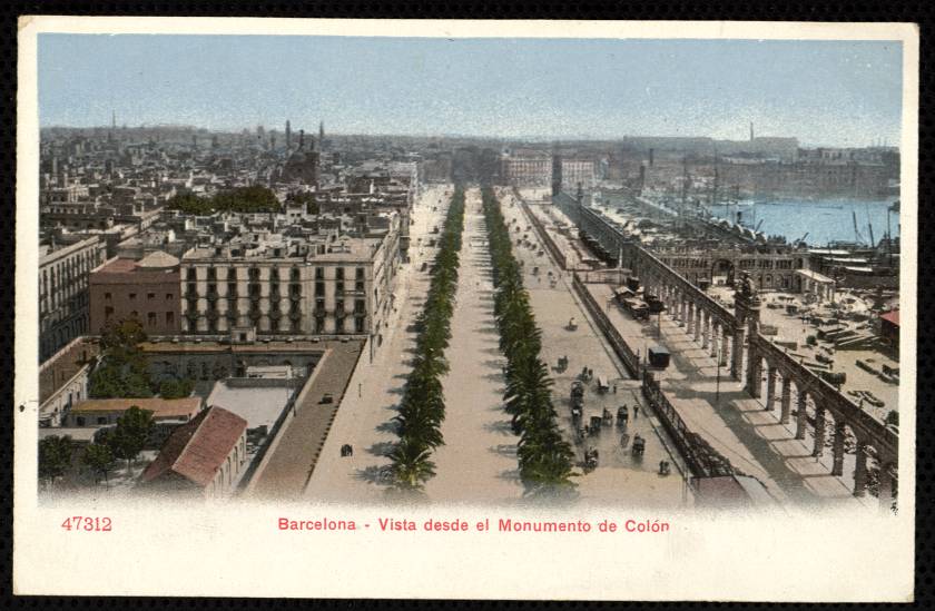 Barcelona. Vista desde el monumento a Coln