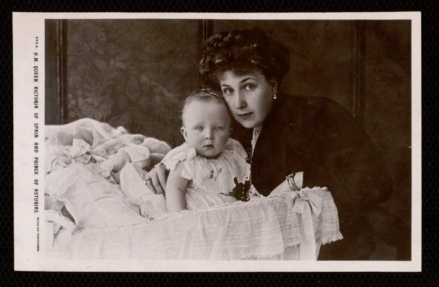H. M. Queen Victoria of Spain and the Prince of Asturias