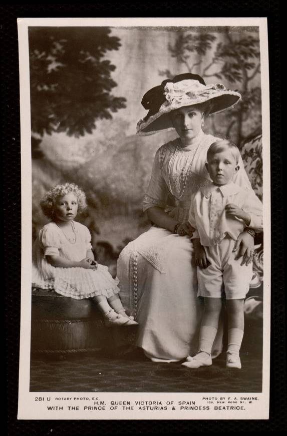 H. M. Queen Victoria of Spain with the Prince of the Asturias & Princess Beatrice