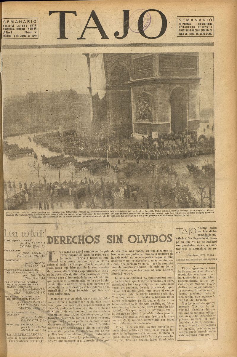 Tajo, 8 de junio de 1940