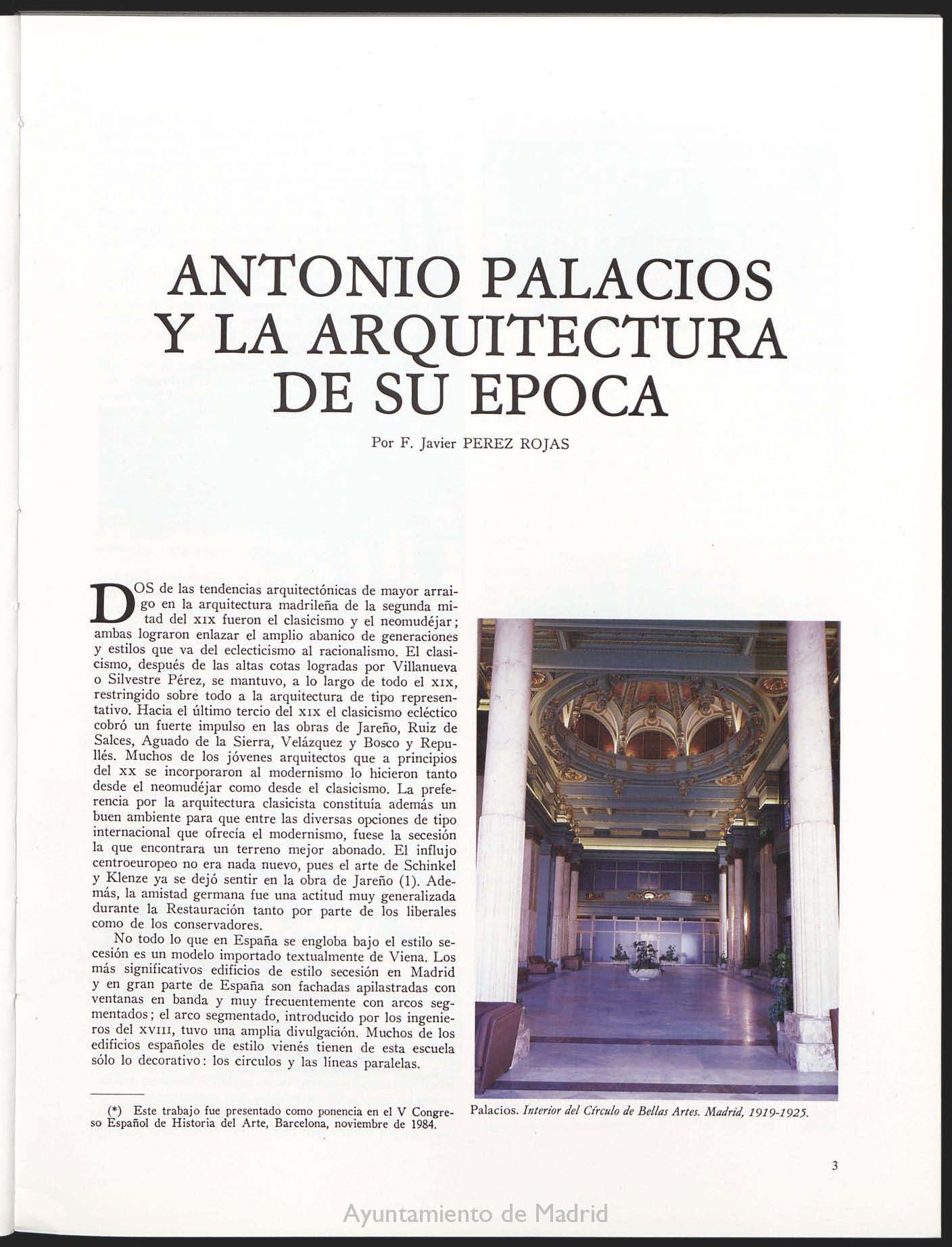 Antonio Palacios y la arquitectura de su tiempo

