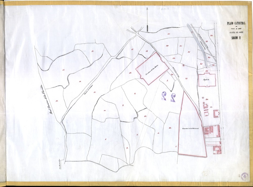 Plano catastral del trmino de Madrid. Cuartel del Norte. Seccin 2