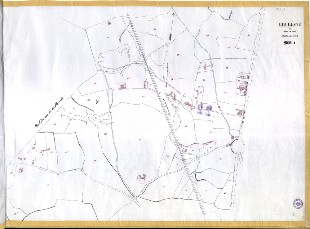 Plano catastral del trmino de Madrid. Cuartel del Norte. Seccin 3