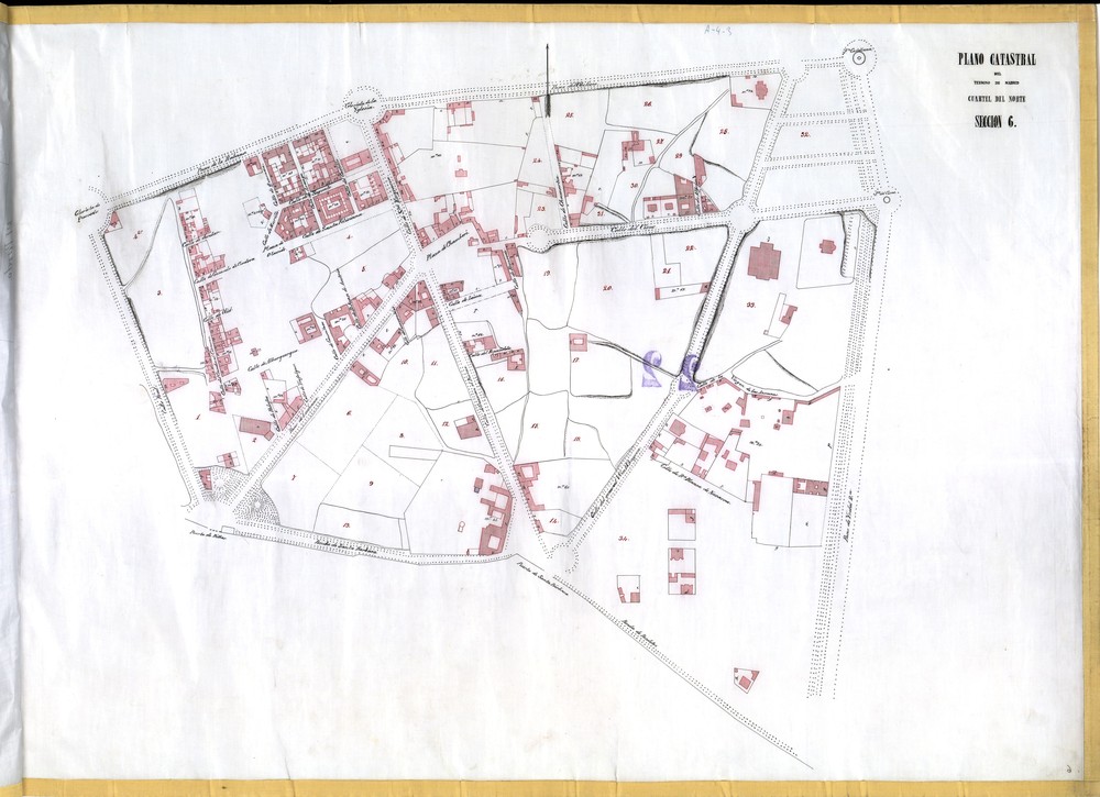 Plano catastral del trmino de Madrid. Cuartel del Norte. Seccin 6