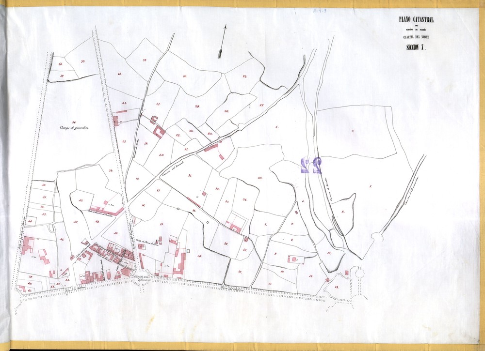 Plano catastral del trmino de Madrid. Cuartel del Norte. Seccin 7