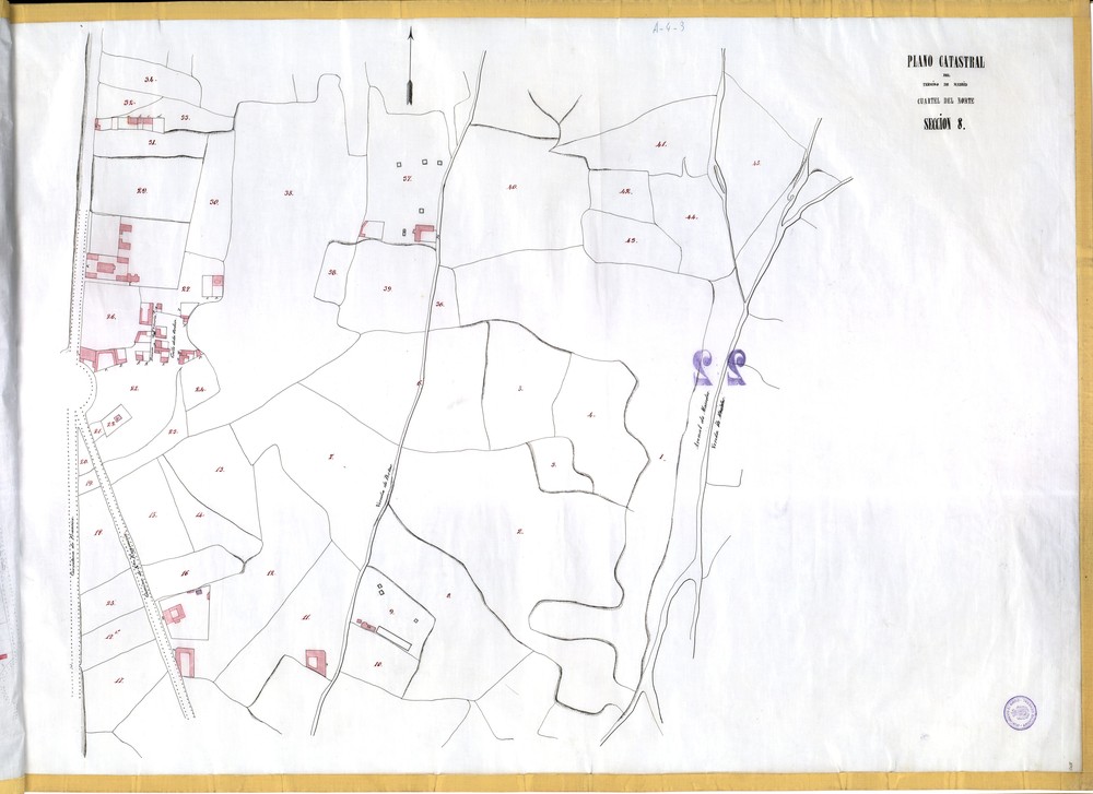 Plano catastral del trmino de Madrid. Cuartel del Norte. Seccin 8