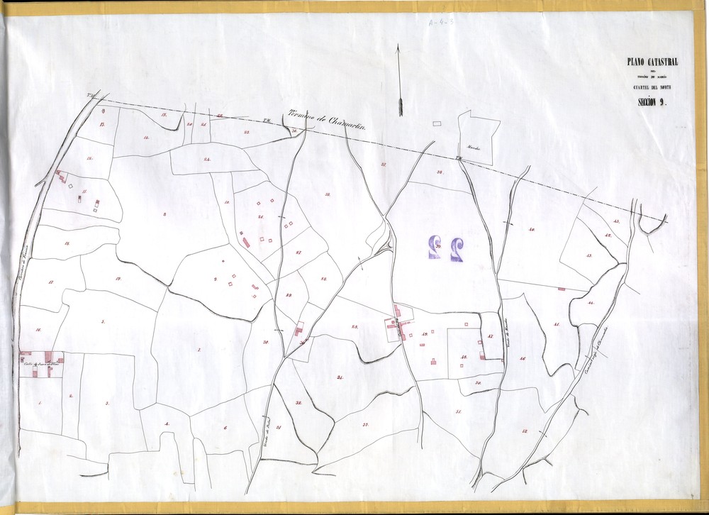 Plano catastral del trmino de Madrid. Cuartel del Norte. Seccin 9