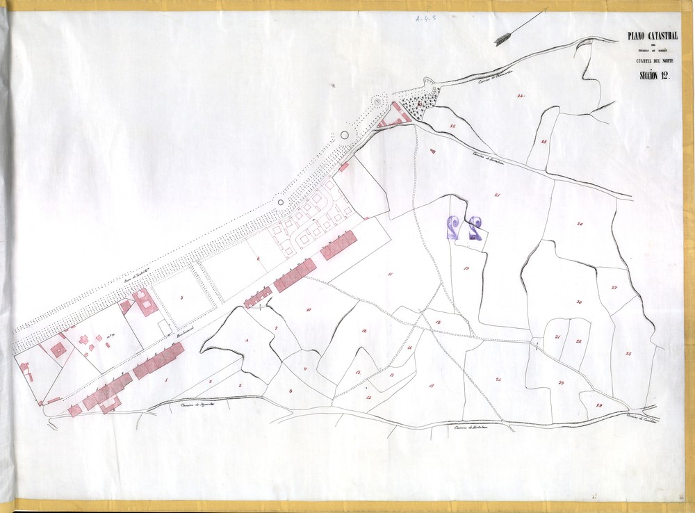 Plano catastral del trmino de Madrid. Cuartel del Norte. Seccin 12