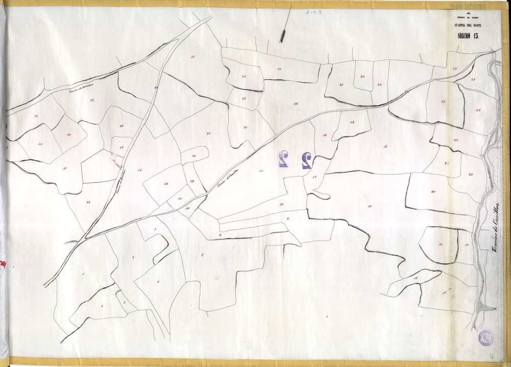 Plano catastral del trmino de Madrid. Cuartel del Norte. Seccin 13