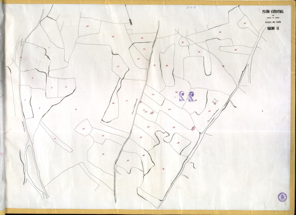 Plano catastral del trmino de Madrid. Cuartel del Norte. Seccin 14