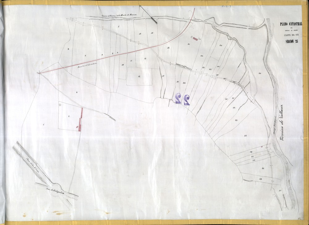 Plano catastral del trmino de Madrid. Cuartel del Sur. Seccin 24