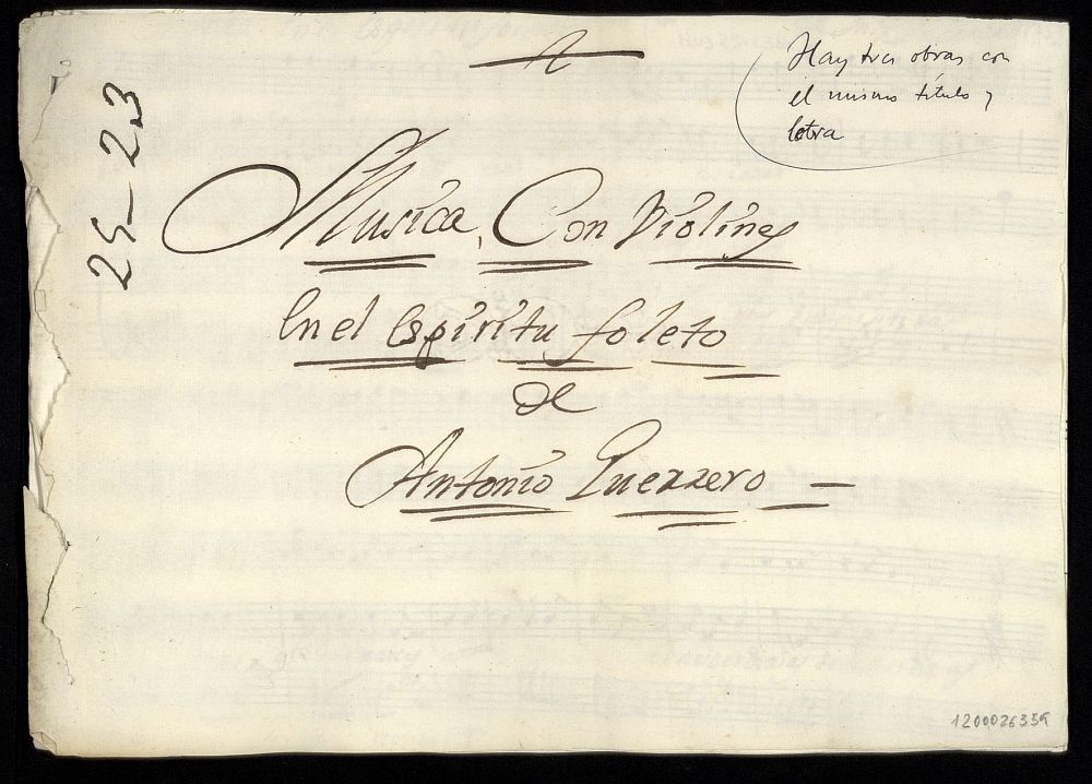 Musica con violines en El espritu foleto