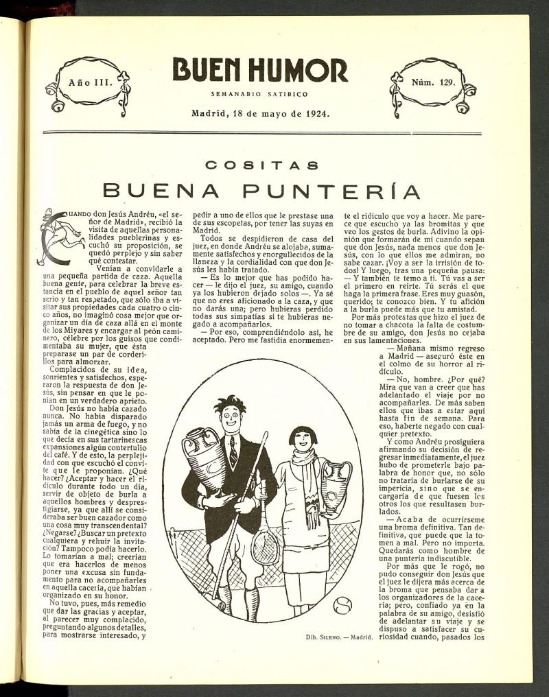 Buen Humor: semanario satrico. 18 de mayo de 1924