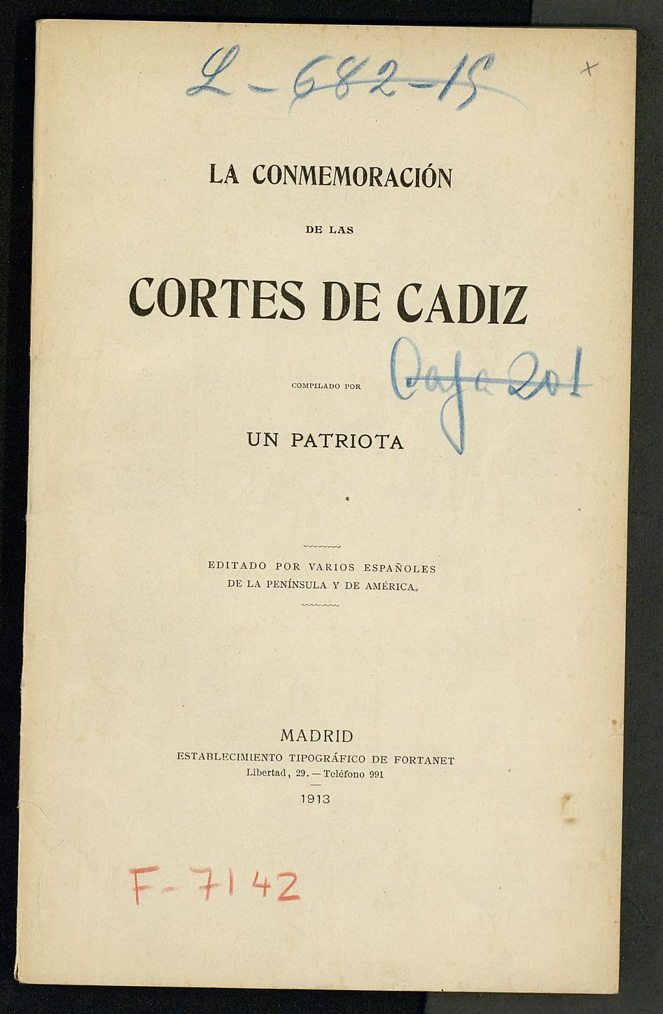 La Conmemoracion de las Cortes de Cdiz